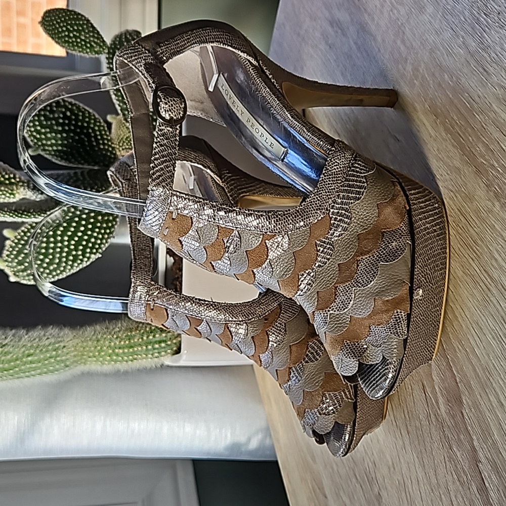 Lovely People CASH Mermaid Scale Heels